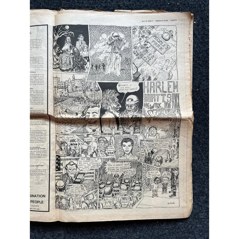 1970s Berkeley Bark CounterCulture, Black Panther Party, Underground Newspaper,